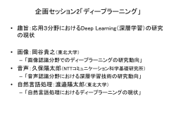 画像認識分野でのディープラーニングの研究動向