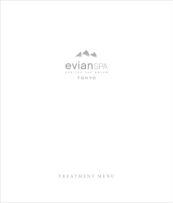 evian SPA TOKYO menu