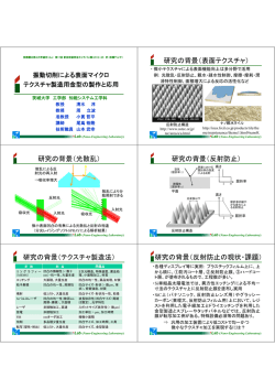 研究の背景（表面テクスチャ） 研究の背景（光散乱） 研究の背景（反射