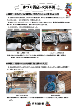 まつり露店の火災事例