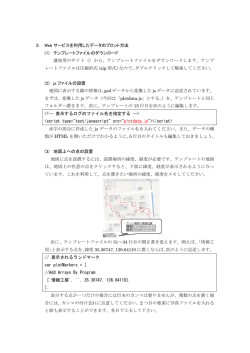 3． Web サービスを利用したデータのプロット方法 (1) テンプレート