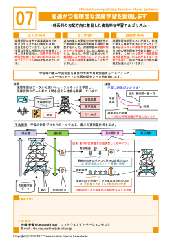 高速かつ高精度な深層学習を実現します