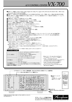 A/V CONTROL CENTER VX-700