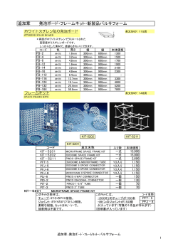 追加章 発泡ボード・フレームキット・新製品バルサフォーム
