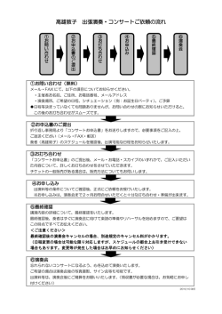 高雄敦子 出張演奏・コンサートご依頼の流れ