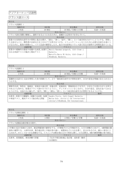 アジアヨーロッパ言語科 フランス語コース - KIFL info-web