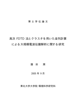 高次 FDTD 法とクラスタを用いた並列計算 による大規模電波伝搬解析