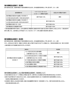 海外募集型企画旅行 海外募集型企画旅行 取消料 国内募集型企画旅行