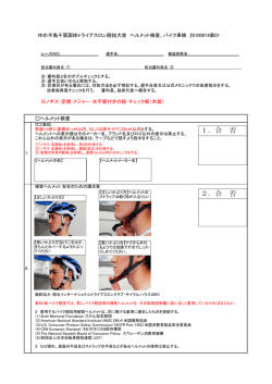 ［バイク・ヘルメットチェックシート］（PDF