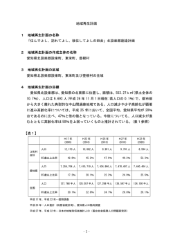 - 1 - 地域再生計画 1 地域再生計画の名称 「住んでよし、訪れて