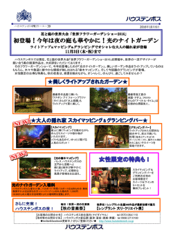 初登場！今年は夜の庭も華やかに！光のナイトガーデン