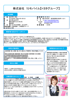 株式会社 TDモバイル【トヨタグループ】