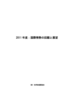 2011 年度：国際情勢の回顧と展望