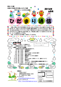 ひだまり通信 - ふたば幼稚園
