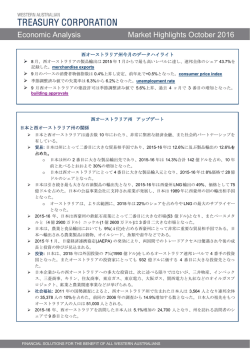 Economic Analysis Market Highlights October 2016