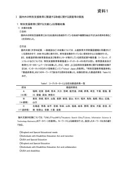 特別支援教育に関する文献による情報収集