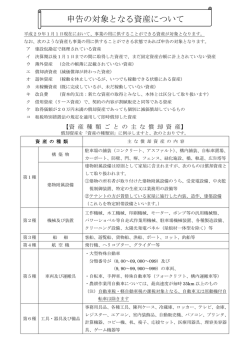 申告の対象となる資産について（PDF：239KB）