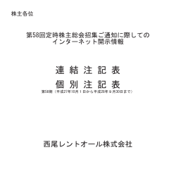 第58回 定時株主総会WEB開示事項資料PDF