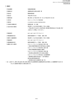 有価証券報告書