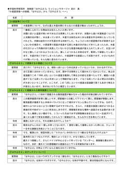 意見交換の詳細