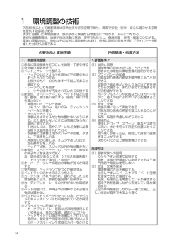 環境調整の技術