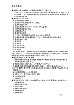 申請の手順