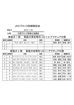 JKCブロック訓練競技会 家庭犬 1 部 家庭犬準初等科（CDⅠS