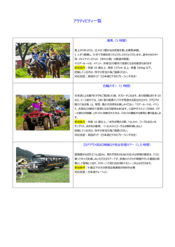 アクティビティ一覧