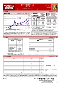 月次レポート - 野村アセットマネジメント