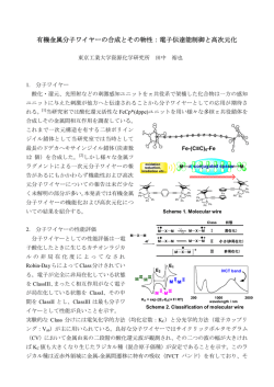 有機金属分子ワイヤーの合成とその物性：電子伝達能制御と高次元化