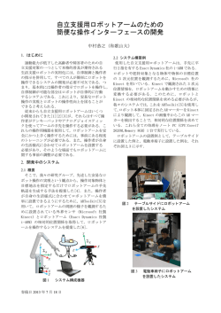 自立支援用ロボットアームのための 簡便な操作インターフェースの開発