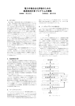 電力市場自由化評価のための 最適潮流計算プログラムの構築