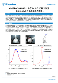 MiniFlex300/600 によるフィルム試料の測定