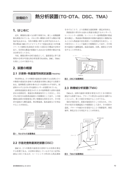 熱分析装置（TG-DTA、DSC、TMA）