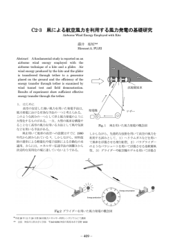 C2-3 凧による航空風力を利用する風力発電の基礎研究