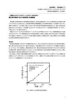 窒化物半導体で水から高効率に水素製造