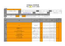 社会福祉法人現況報告書 年4月1日現在 平成 27