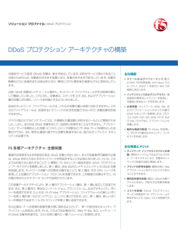 ソリューションプロファイル： DDoS プロテクション