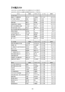 『小説』リスト