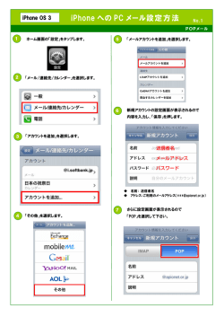 iPhone への PC メール設定方法