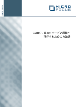 COBOL資産をオープン環境へ移行するための方法論
