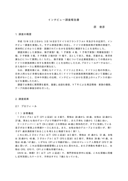 筆者が担当しているドイツーオランダ語圏の報告書の一部。