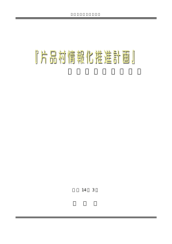 片品村情報推進計画『マスタープラン』