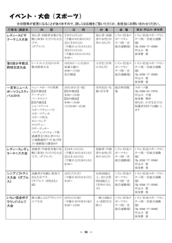 イベント・大会（スポーツ）