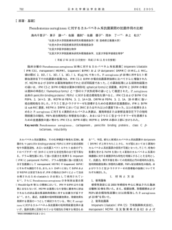 Pseudomonas aeruginosa に対するカルバペネム
