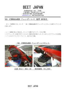 03 CBR954RR フェンダーレス KIT