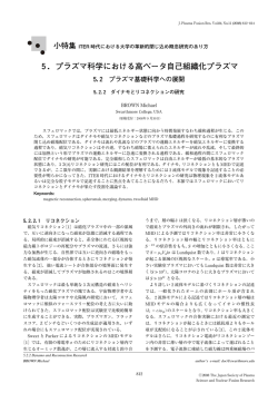 5．プラズマ科学における高ベータ自己組織化プラズマ