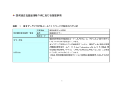 国保連合会提出情報作成における留意事項
