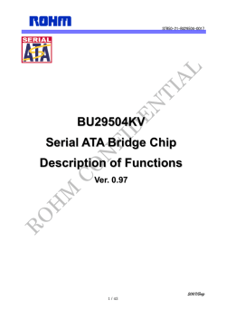 BU29504KV Serial ATA Bridge Chip Description of Functions