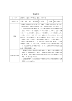 2004年10月誤操作によるLPガス漏洩・爆発・火災事故